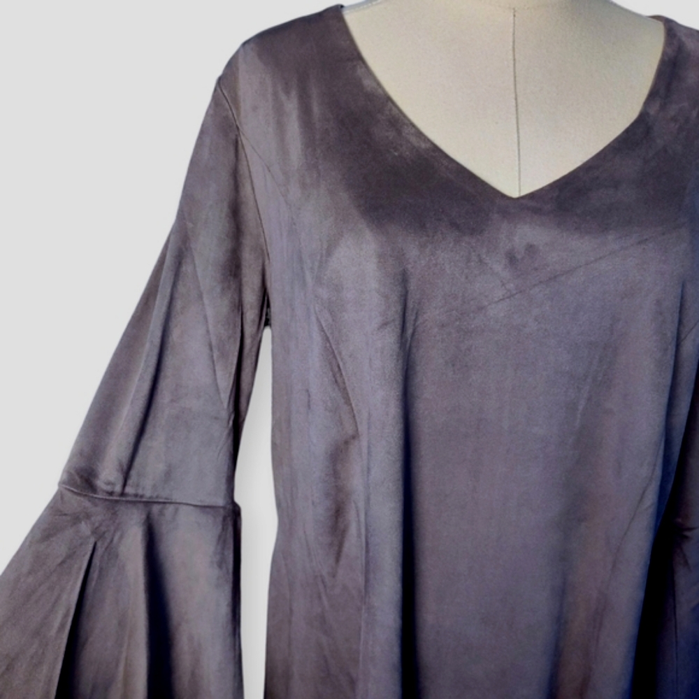 Lasacana Suede Flare Dress Women's Size 12 - Picture 6 of 8